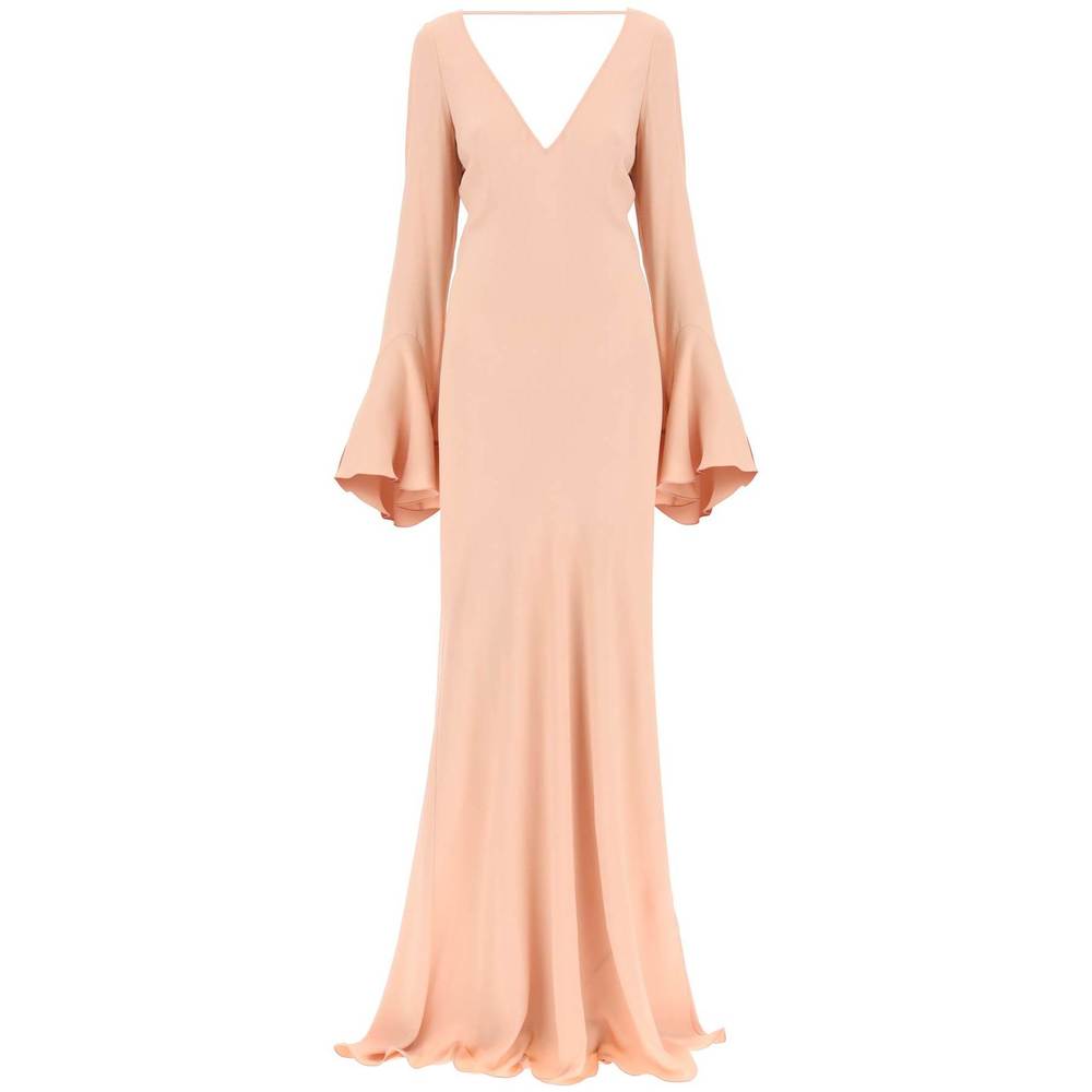 N21 long dress with ruffles